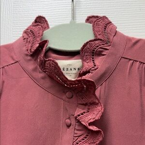 Sezane Chlo Shirt in Rosewood